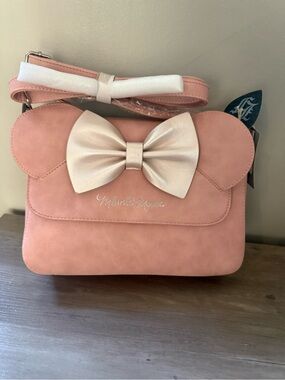 Disney Pink Crossbody Bag with Pearl Bow